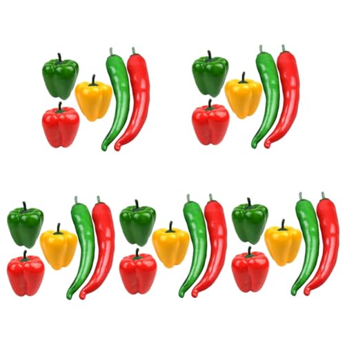 HOLIDYOYO 25stücke Teiliges Künstlicher Paprika Simulation Von Chilischoten Für Fotorequisiten Dekoration Und Home Styling Für Partys Und Küchenarrangements von HOLIDYOYO