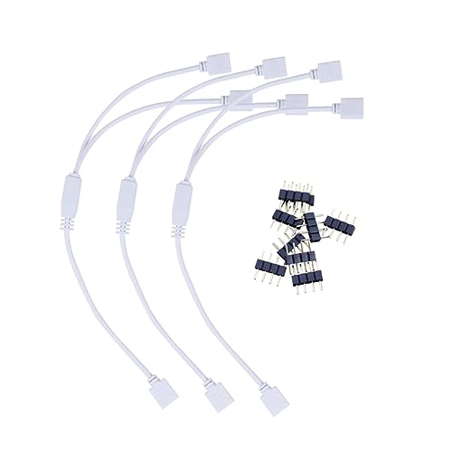 HOLIDYOYO 3 STÜCKE LED Verbindungskabel Set Rgb zu LED Strip Kabel mit Pin Stecknadeln Weiß Installieren Werkzeugfrei Langlebig Geeignet für und Dekoration HOLIDYOYO 3 STÜCKE LED Verbindungskabel Set Rgb zu LED Strip Kabel mit Pin Stecknadeln Weiß Installieren Werkzeugfrei Langlebig Geeignet für und Dekoration von HOLIDYOYO