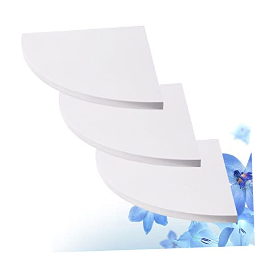HOLIDYOYO 3 STÜCKE Teiliges Set Wandmontage Eckregal Runde Floating Shelf für Schlafzimmer Büro und Wohnzimmer Dekorative Aufbewahrungslösung aus Hochwertigem Verbundmaterial von HOLIDYOYO