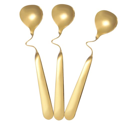 HOLIDYOYO 3 Stück Edelstahl Honiglöffel Goldfarbene Multifunktionale Dessert Kaffeelöffel mit Langem Griff zum Rühren von Kaffee Tee und Joghurt Fein Poliert und Elegant Gestaltet HOLIDYOYO 3 Stück Edelstahl Honiglöffel Goldfarbene Multifunktionale Dessert Kaffeelöffel mit Langem Griff zum Rühren von Kaffee Tee und Joghurt Fein Poliert und Elegant Gestaltet von HOLIDYOYO