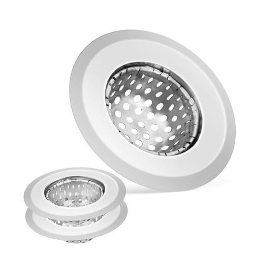 HOLIDYOYO 3 Stück Edelstahl Spülbecken Abflusssieb Langlebiges Filtersieb für Küchen und Badezimmerabfluss Rostfrei Installieren Verhindert Verstopfungen von HOLIDYOYO