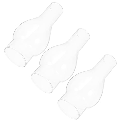HOLIDYOYO 3 Stück Klarer Glasöl lampenschirm Winddichter Ersatz lampenschirm für Kerosin öllampen Vintage Öl lampenabdeckung für Camping Notbeleuchtung und Outdoor einsatz von HOLIDYOYO