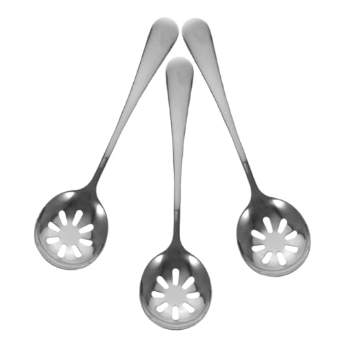 HOLIDYOYO 3 Stück Teiliges Edelstahl Servierlöffel mit Schlitz Rostfrei Vielseitig für Buffet Pasta Suppe Langlebig Kompakt Spülmaschinenfest Elegantes Küchenzubehör für und Zuhause von HOLIDYOYO