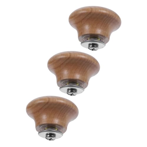 HOLIDYOYO 3 Stück Teiliges Topfdeckelgriffe aus Robustem Holz Hochtemperaturbeständige Ersatzknöpfe für Pfannen und Kochgeschirr Einfache Installation und Sichere Nutzung von HOLIDYOYO