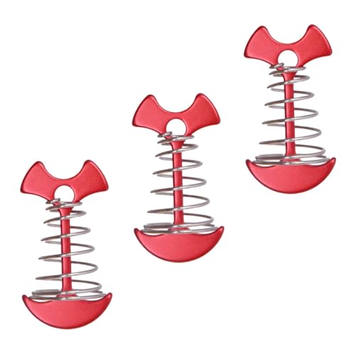 HOLIDYOYO 3 Stück Teiliges gezacktes Zeltheringe mit Federhaken Robuste Zeltnägel für Harten Boden Wetterfeste Erdanker zum Zelten Camping mit Einfachem Transport und Wiederverwendbar von HOLIDYOYO