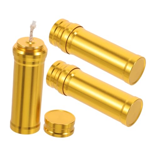 HOLIDYOYO 3 Stück Tragbarer Mini Alkoholbrenner Teilig Aluminiumlegierung Leichtes Langlebiges Metallgehäuse Schnelles Effizientes Heizgerät für Outdoor Camping Picknick und Labor von HOLIDYOYO