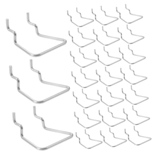 HOLIDYOYO 30 Stück Teiliges Lochwandhaken Edelstahl Robust für Lochabstand als Werkzeughalter für Zangen Schraubenschlüssel in Werkstatt Küche und Büro von HOLIDYOYO