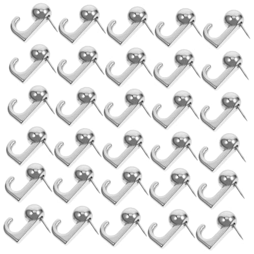 HOLIDYOYO 30 Stück Teiliges Metall Wandhaken mit Nägeln Stabile Push Pin Bildhaken für Schlüssel Bilderrahmen Ölgemälde Einfache Montage Silberfarbene Aufhänger für Zuhause und Büro HOLIDYOYO 30 Stück Teiliges Metall Wandhaken mit Nägeln Stabile Push Pin Bildhaken für Schlüssel Bilderrahmen Ölgemälde Einfache Montage Silberfarbene Aufhänger für Zuhause und Büro von HOLIDYOYO