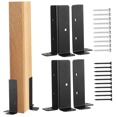 HOLIDYOYO 4 Sätze Geländerpfostenhalterungen Robuste Metallstützen für Pergola Holzgeländer und Briefkästen Installieren für Vielseitige Anwendungen Langlebige Konstruktion HOLIDYOYO 4 Sätze Geländerpfostenhalterungen Robuste Metallstützen für Pergola Holzgeländer und Briefkästen Installieren für Vielseitige Anwendungen Langlebige Konstruktion von HOLIDYOYO