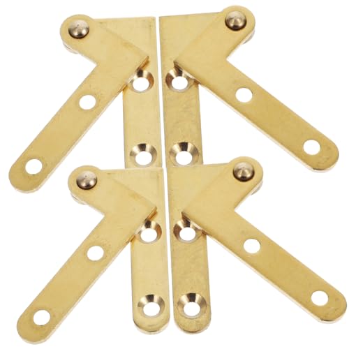 HOLIDYOYO 4 Sätze Kupfer Pivot Türband Scharnier Drehbar für Versteckte Türen Holz Aluminiumrahmen Schränke Dachbodenleiter Geeignet Robust und Elegant von HOLIDYOYO