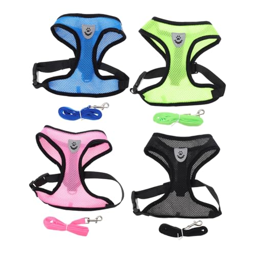 HOLIDYOYO 4 Sätze Teiliges Hundegeschirr mit Leine und Brustgurt Atmungsaktives Verstellbares Welpen Geschirr für Mittelgroße Hunde Leichtes Langlebiges Haustier Traktionsgeschirr in HOLIDYOYO 4 Sätze Teiliges Hundegeschirr mit Leine und Brustgurt Atmungsaktives Verstellbares Welpen Geschirr für Mittelgroße Hunde Leichtes Langlebiges Haustier Traktionsgeschirr in von HOLIDYOYO