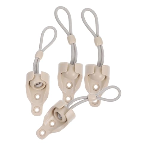 HOLIDYOYO 4 Satz Teiliges Federballseil Außenrollos Windfeste Befestigung mit Basisverschluss Beige Langlebig und Vielseitig für Jalousien Outdoor möbel Planen und Sichtschutzsysteme von HOLIDYOYO