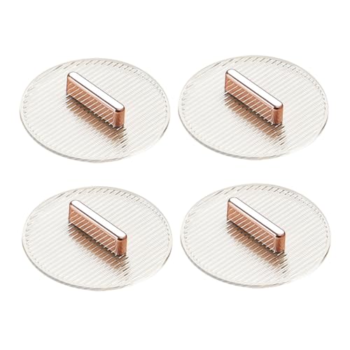 HOLIDYOYO 4 Stck Selbstklebende Schrankgriffe Transparent Klebefähige Möbelgriffe ohne Bohren für Schränke Glasschiebtüren und Kleiderschränke Kunststoff Robust und Einfach zu Montieren von HOLIDYOYO