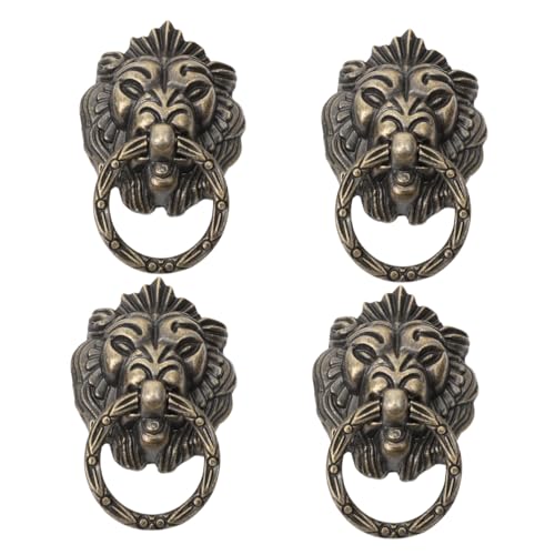 HOLIDYOYO 4 Stück Antike Vintage Löwenkopf Türgriff aus Hochwertiger Ergonomisch Geformt Rostfrei für Schranktüren Kleiderschränke und Möbel im Chinesischen Stil HOLIDYOYO 4 Stück Antike Vintage Löwenkopf Türgriff aus Hochwertiger Ergonomisch Geformt Rostfrei für Schranktüren Kleiderschränke und Möbel im Chinesischen Stil von HOLIDYOYO