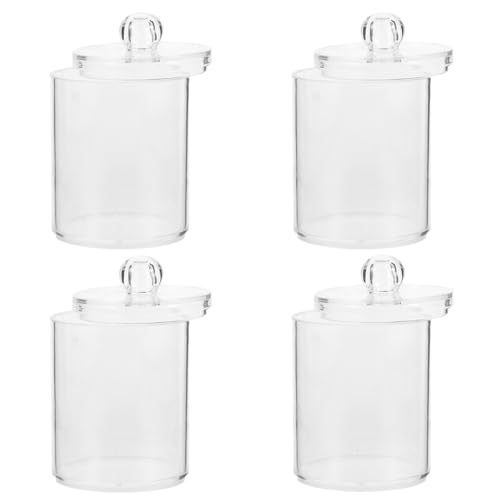HOLIDYOYO 4 Stück Aufbewahrungsboxen mit Deckel Kleiner Organizer für Wattepads und Wattestäbchen Stabiler Kosmetikbehälter für Bad und Schminktisch Platzsparende Aufbewahrung HOLIDYOYO 4 Stück Aufbewahrungsboxen mit Deckel Kleiner Organizer für Wattepads und Wattestäbchen Stabiler Kosmetikbehälter für Bad und Schminktisch Platzsparende Aufbewahrung von HOLIDYOYO