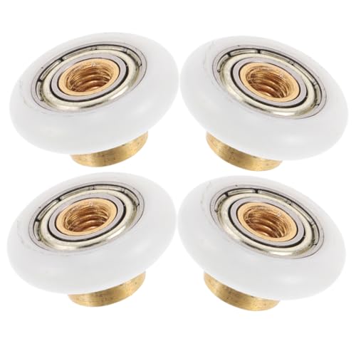 HOLIDYOYO 4 Stück Duschtür Ersatzrollen für Duschkabinen Glastürrolle mit Großem Flachem Arc Design Sanftes Gleiten Einfache Montage Kompatibel mit Badezimmer Schiebetüren von HOLIDYOYO
