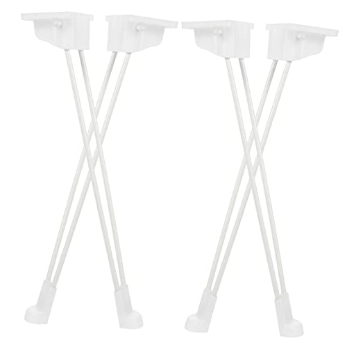HOLIDYOYO 4 Stück Faltbare Haarnadel Tischbeine Robustem Eisen Teiliges Set rutschfeste Möbelbeine für Laptops Nachttische und Couchtische Design für Verschiedene Möbelprojekte von HOLIDYOYO
