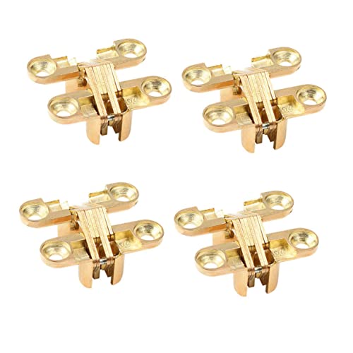 HOLIDYOYO 4 Stück Klappscharnier Gold Verdeckte Scharniere für Möbel für Klapptische und Langlebig Geräuschlos und Rostbeständig für Ihr Zuhause HOLIDYOYO 4 Stück Klappscharnier Gold Verdeckte Scharniere für Möbel für Klapptische und Langlebig Geräuschlos und Rostbeständig für Ihr Zuhause von HOLIDYOYO