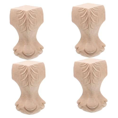 HOLIDYOYO 4stücke Holzbeine Für Möbel Natur Brötchenform Kurze Tischbeine Couchtischfüße Kommodenbeine Passend Für Sofa Schrank Und Bücherregal von HOLIDYOYO