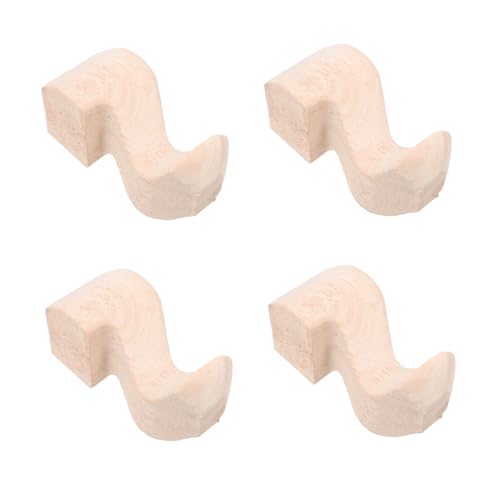 HOLIDYOYO 4 Stück Möbelfüße aus Massivem Gummibaumholz Robuste Tisch Stuhlbeine für Sofa Schrank Couchtisch Tv möbel Praktische Möbelbeine für Langlebige Stabilität von HOLIDYOYO