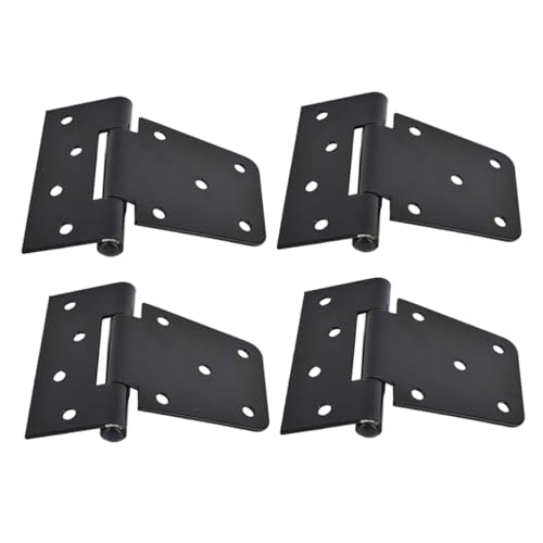 HOLIDYOYO 4 Stück Schwarze Eisen Tor und Türscharniere Robuste und Langlebige Konstruktion für Zäune und Schuppen ohne Schrauben für Einfache Montage und Langanhaltende Nutzung von HOLIDYOYO