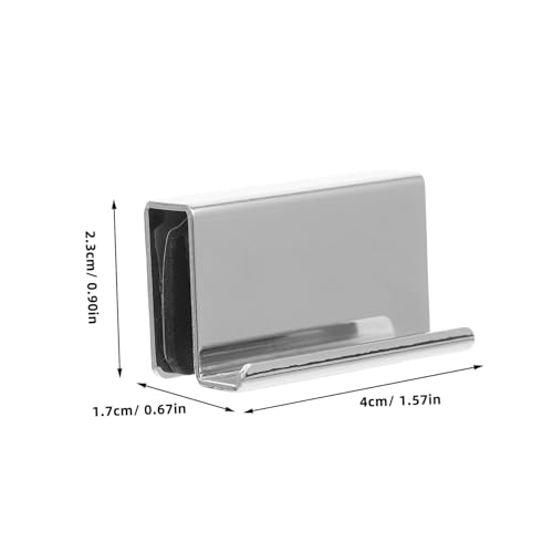 HOLIDYOYO 4 Stück Teiliges Austauschbare Verchromte Glastürgriff klemmen für Glas oder Acryl Montage für Küchenschränke Vitrinen und Bad Modernes Design Einfache Installation von HOLIDYOYO