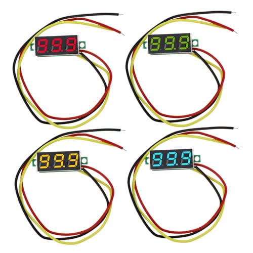 HOLIDYOYO 4 Stück Teiliges Digital Dc Voltmeter Präzise Spannungsanzeige für Motorrad Autobatterien Kompakt Langlebig Stabil mit Farbiger anzeige Rot Grün Gelb Blau HOLIDYOYO 4 Stück Teiliges Digital Dc Voltmeter Präzise Spannungsanzeige für Motorrad Autobatterien Kompakt Langlebig Stabil mit Farbiger anzeige Rot Grün Gelb Blau von HOLIDYOYO