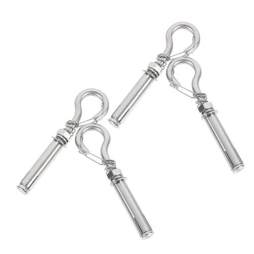 HOLIDYOYO 4 Stück Teiliges Edelstahl Expansionsschrauben mit Federhaken Korrosionsbeständig Langes Gewinde für Gullydeckel Netz und Wandbefestigung Einfache Montage ohne Zusatzwerkzeug von HOLIDYOYO