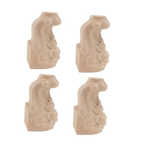 HOLIDYOYO 4 Stück Teiliges Geschnitzte Holz möbelfüße aus Gummibaum Stabile und Langlebige Möbelbeine Dekorative Sofafüße für Wohnzimmerschränke Einfache Montage HOLIDYOYO 4 Stück Teiliges Geschnitzte Holz möbelfüße aus Gummibaum Stabile und Langlebige Möbelbeine Dekorative Sofafüße für Wohnzimmerschränke Einfache Montage von HOLIDYOYO