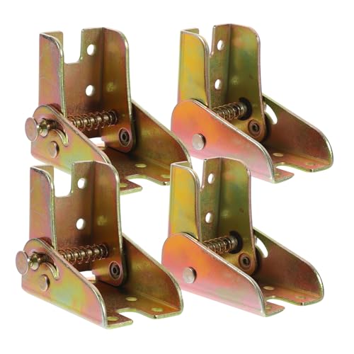 HOLIDYOYO 4 Stück Teiliges Klappscharnier Selbstsperrende Schwerlast Möbel Scharniere Stahl für Klapptisch Stuhl Tischbeine Platzsparend Robust Modern DIY Falttisch Zubehör von HOLIDYOYO