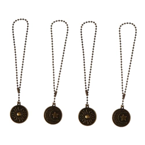 HOLIDYOYO 4 Stück Teiliges Metall Pendant für Deckenventilator Zugkette Verlängerung Robustes Pull Chain Installieren Verstellbar Vielseitig für Zuhause Büro Garten Geeignet von HOLIDYOYO