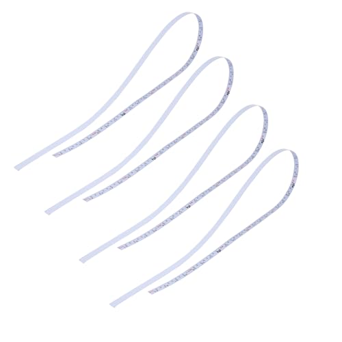 HOLIDYOYO 4 Stück Teiliges Selbstklebendes Karbonstahl maßband mit Metrischer und Zollskala Präzises Messlineal für Werkbänke Sägemaschinen und Holzarbeiten Lang Weiß von HOLIDYOYO