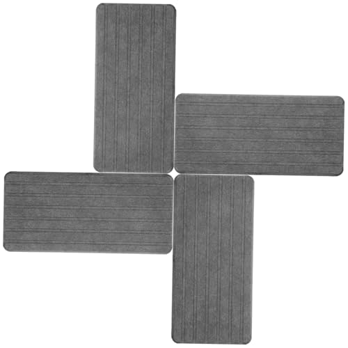 HOLIDYOYO 4 Stück Teiliges Silicium Dioxid Absorbierende Trocknungsmatten Schnelltrocknende Becheruntersetzer für Badezimmer Küche Rutschfeste Langlebige Wasseraufnahmepads von HOLIDYOYO