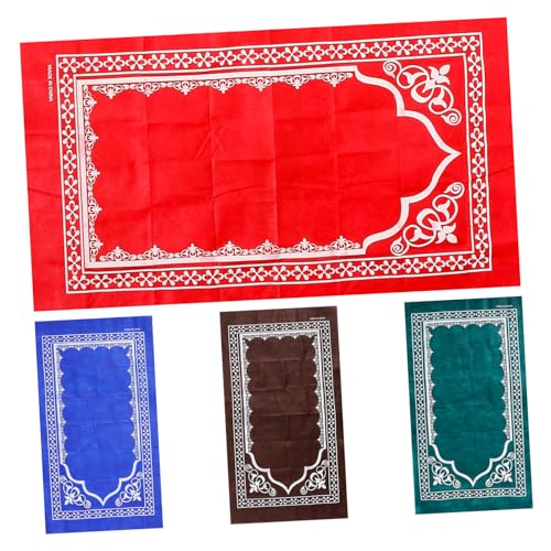 HOLIDYOYO 4 Stück Teiliges Tragbare Gebetsmatte für Faltbare Gebetsteppiche aus Kaffee Blau und Dunkelgrün für Mediation und HOLIDYOYO 4 Stück Teiliges Tragbare Gebetsmatte für Faltbare Gebetsteppiche aus Kaffee Blau und Dunkelgrün für Mediation und von HOLIDYOYO