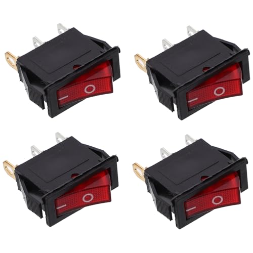 HOLIDYOYO 4 Stück Universeller Wippenschalter für Elektrische Pfannen und Hot Pots Robuster und Eleganter Schalter Einfache Installation Hochtemperaturbeständig Kompatibel mit Verschiedenen von HOLIDYOYO