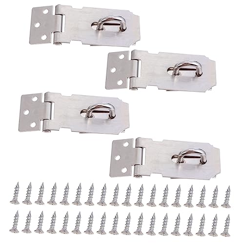 HOLIDYOYO 4 Stück Vorhängeschloss Hasp Riegel Sicherheitsüberfalle für Türen Schränke Schiebetüren Einfache Montage Hohe Haltbarkeit HOLIDYOYO 4 Stück Vorhängeschloss Hasp Riegel Sicherheitsüberfalle für Türen Schränke Schiebetüren Einfache Montage Hohe Haltbarkeit von HOLIDYOYO