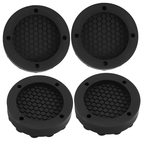 HOLIDYOYO 4 Stück Waschmaschinen Stabilisator Pads Rutsch Füße für Waschmaschinen und Trockner Schockabsorbierende Gummipads Stabil und Langlebig Schwarz von HOLIDYOYO