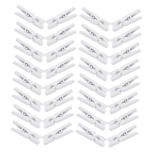 HOLIDYOYO 400 Stück Mini Weiße Holzklammern Stabile Stilvolle Mini holzklammern für DIY Basteln Fotohänger Memo Nachrichtentafeln Vielseitige Dekoration für Zuhause und Büro von HOLIDYOYO