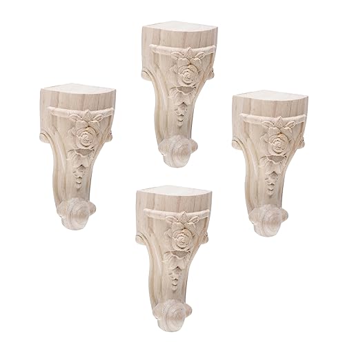 HOLIDYOYO 4Stücke Holz Möbelfüße Mit Einzigartigem Geschnitztem Design Dekorative Stützbeine Für Sofa Und Schrank Stabil Für Ihr Zuhause HOLIDYOYO 4Stücke Holz Möbelfüße Mit Einzigartigem Geschnitztem Design Dekorative Stützbeine Für Sofa Und Schrank Stabil Für Ihr Zuhause von HOLIDYOYO