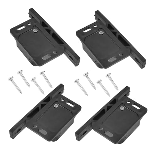 HOLIDYOYO 4er Set Push button schloss Riegel für Wohnmobil Möbel und Schränke Einfache Bedienung Vielseitig Einsetzbar mit Edelstahl Schrauben für Rv Büro und Zuhause von HOLIDYOYO