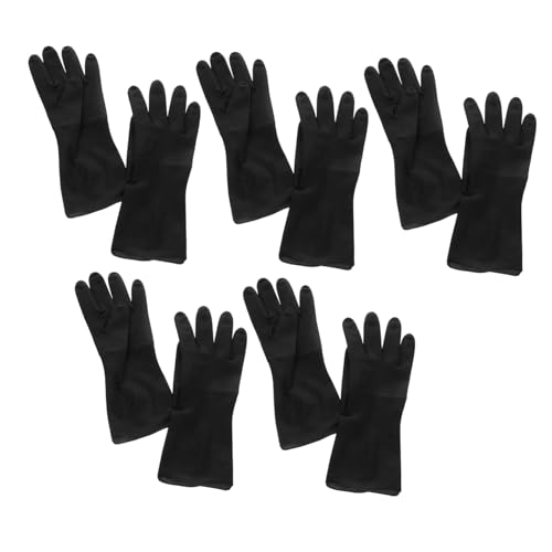 HOLIDYOYO 5 Paare Haarfärbehandschuhe Wasserdichte Latex Handschuhe für Friseure Wiederverwendbar Schwarz S für Haarfärbung und Kreative Arbeiten HOLIDYOYO 5 Paare Haarfärbehandschuhe Wasserdichte Latex Handschuhe für Friseure Wiederverwendbar Schwarz S für Haarfärbung und Kreative Arbeiten von HOLIDYOYO