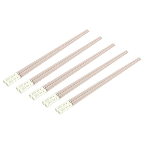 HOLIDYOYO 5 Paare Japanische Essstäbchen aus Legiertem Material Rutschfestes Design Wiederverwendbar Glatte Oberfläche Geeignet für Familie Camping und Festival Robust und Bruchfest HOLIDYOYO 5 Paare Japanische Essstäbchen aus Legiertem Material Rutschfestes Design Wiederverwendbar Glatte Oberfläche Geeignet für Familie Camping und Festival Robust und Bruchfest von HOLIDYOYO