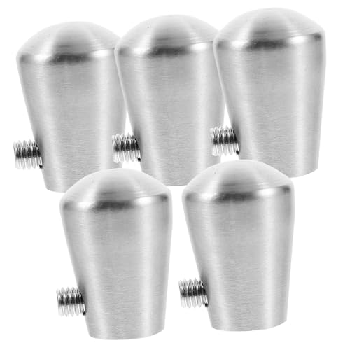 HOLIDYOYO 5 Stück Handlauf Verlängerungsverbinder Handlauf Endkappe Edelstahl Treppenhandlauf Handläufe Für Außenstufen Endkappen Handlauf Hardware Kappen Für Schutzabdeckung Silber von HOLIDYOYO