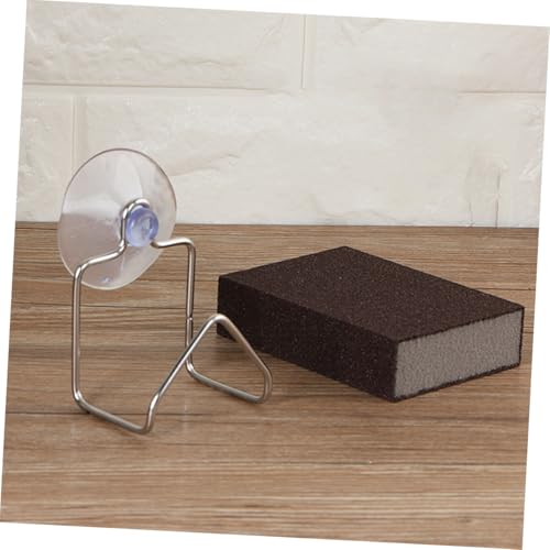 HOLIDYOYO 5 Stück Teiliges Edelstahl Spülbecken Regal U förmig Abtropfbar Schwammhalter Spültuchhalter für Küchenspüle Wandmontage ohne Bohren zur Praktischen Aufbewahrung von HOLIDYOYO