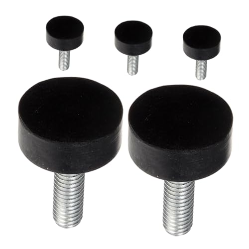 HOLIDYOYO 5 Stück Verstellbare Gummifüße mit Schrauben Möbelgleiter rutschfest Stoßdämpfend Höhenverstellbar für Tisch Stuhl Schrank Möbelfüße Boden Schutz Antivibrationsfüße von HOLIDYOYO