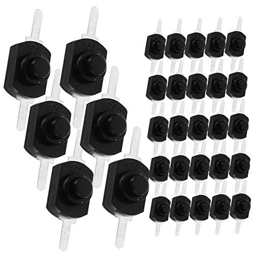 HOLIDYOYO 50 Stück Mini Latching Micro Drucktaster Selbstsperrender Schalter für Taschenlampe DIY Projekte Langlebig Kompakt für Elektrische Geräte Geeignet von HOLIDYOYO