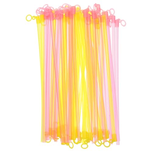 HOLIDYOYO 50 Stück Teiliges Laternenstab Hochwertigem Wiederverwendbarem Kunststoff Handliche Laternenstäbe mit Abgerundeten Kanten Sicher und Komfortabel DIY laternen und Gelb von HOLIDYOYO