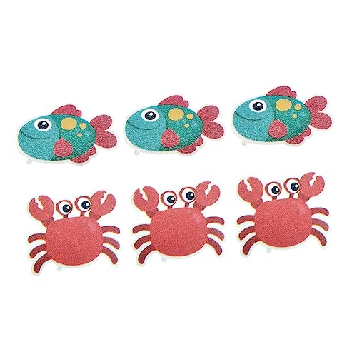 HOLIDYOYO 6stücke rutschfeste Badezimmeraufkleber Cartoon-marinelebensstil Mit Frosted Design Für Dusche Und Rutschige Fliesen Fische HOLIDYOYO 6stücke rutschfeste Badezimmeraufkleber Cartoon-marinelebensstil Mit Frosted Design Für Dusche Und Rutschige Fliesen Fische von HOLIDYOYO