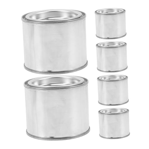 HOLIDYOYO 6 Stück Leere Metallfarbeimer mit Deckeln Runde Kleine Aufbewahrungsbehälter für DIY Projekte Kunsthandwerk und Garage für Reste von Farbe und Effiziente Lagerung HOLIDYOYO 6 Stück Leere Metallfarbeimer mit Deckeln Runde Kleine Aufbewahrungsbehälter für DIY Projekte Kunsthandwerk und Garage für Reste von Farbe und Effiziente Lagerung von HOLIDYOYO