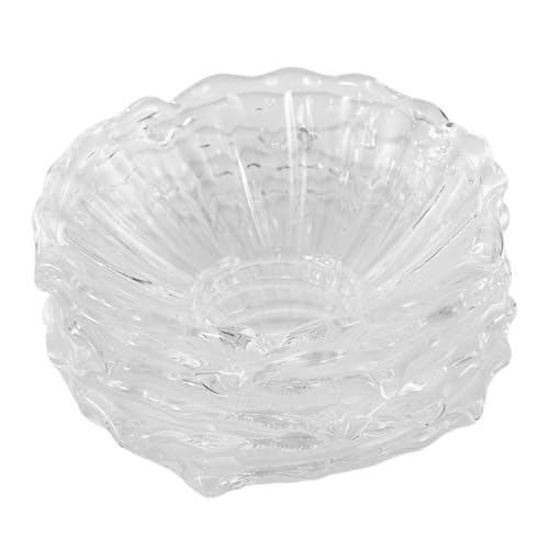 HOLIDYOYO 6stücke Transparenter Glas Kerzen Wachsfänger Geriffeltes Tropfenschutzring Wachs Tropfhalter Für Kerzenhalter von HOLIDYOYO